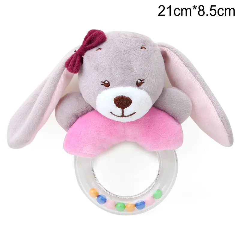 Long ear rabbit Детские животные Музыкальные переносные погремушки плюшевые игрушки для младенцев коляска токарный станок кровать для кроватки подвесная Милая Успокаивающая кукла игрушка Bebe 0-12 - Цвет: Long ear rabbit