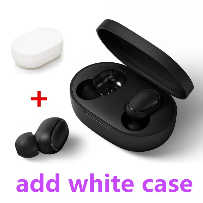 add white case Оригинальные Xiaomi Redmi AirDots True Беспроводные bluetooth 5,0 наушники DSP активная шумоподавление - Цвет: add white case