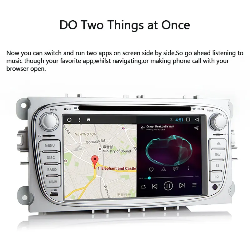 2 din Android 8 1 автомобильный dvd плеер для Ford Focus Mondeo 4 C Max S Kuga 2008GalaxyTransit подключение