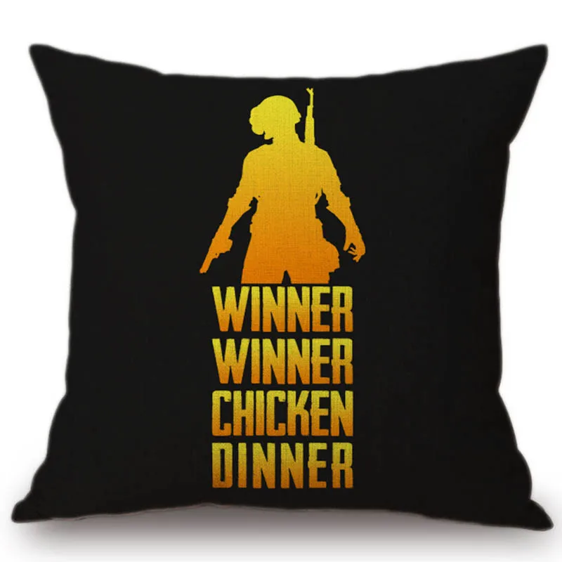 Наволочка для стула из хлопка и льна с принтом букв PUBG|Наволочки| |