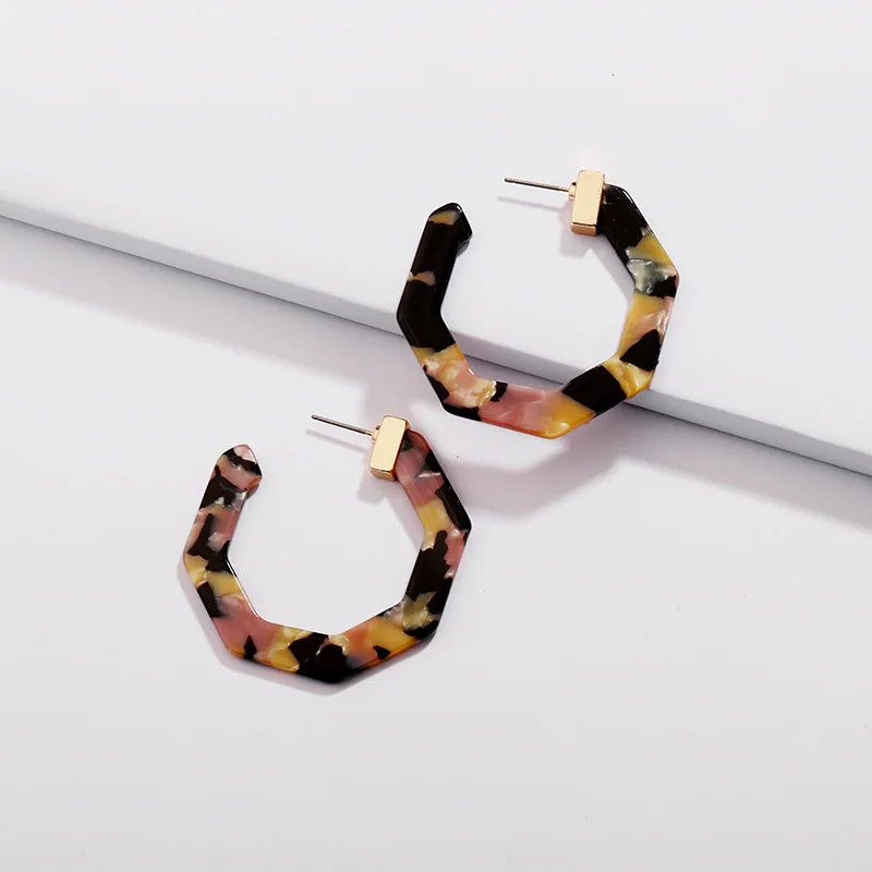 Крыло ЮК так винтажные массивные серьги для женщин Уникальный дизайн акриловая