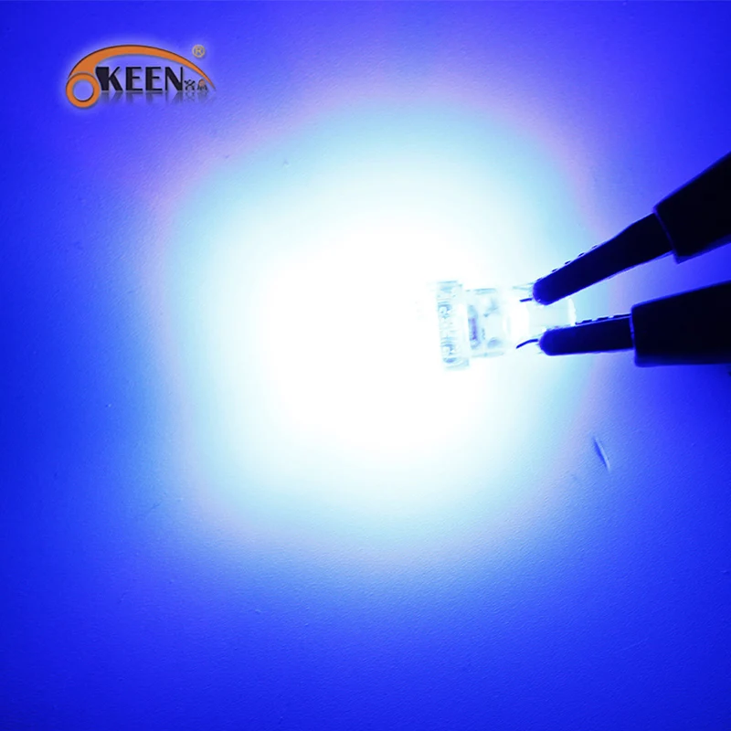 OKEEN 10 шт. силикон 12 в led t10 COB 6smd белый/красный/синий/зеленый/янтарный/светло голубой