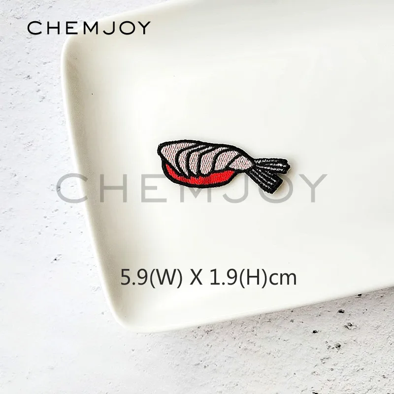 Набор из 3 японских термопатчей для суши наклейки одежды Милая Вышивка значки