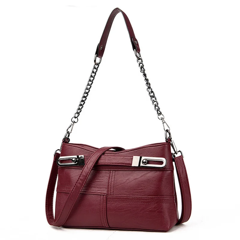 2019 известные бренды женская кожаная сумка цепь Наплечная Сумка на ремне модная