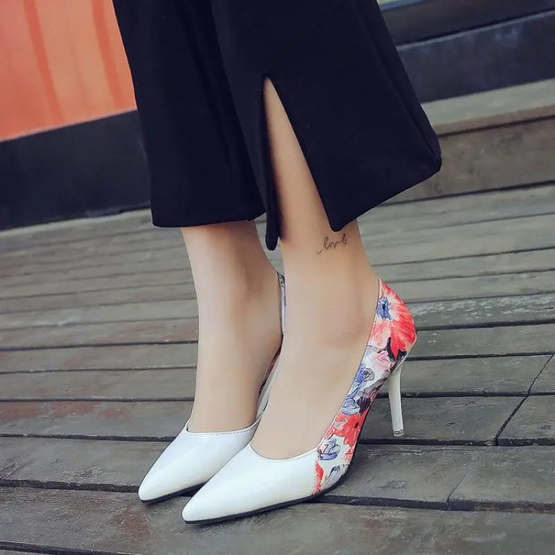 Новинка универсальные туфли на шпильке с острым носком пикантные женские модные