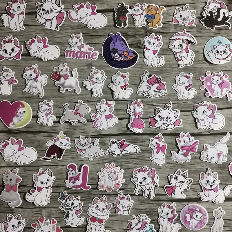 56 шт. Marie Cat мультфильм Скрапбукинг для домашнего декора Настенный ноутбук телефон багаж ноутбук велосипед Стикеры для альбомов DIY Наклейка M2653
