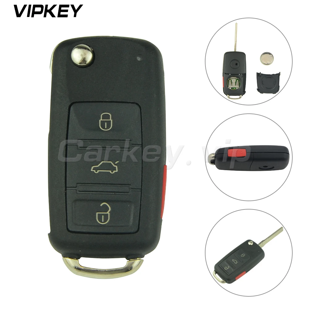 Remotekey для Vw Touareg 2006 2007 2008 Автомобильный Дистанционный ключ 300 959 753aa Hu66 3 кнопки с паникой 315 МГц 300959753aa флип Автомобильный ключ