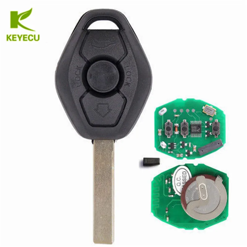 KEYECU EWS Remote Key Rechargeable Battery 3 Button With Chip ID44 for BMW 3 5 X series FCC ID: LX8 FZV HU92
