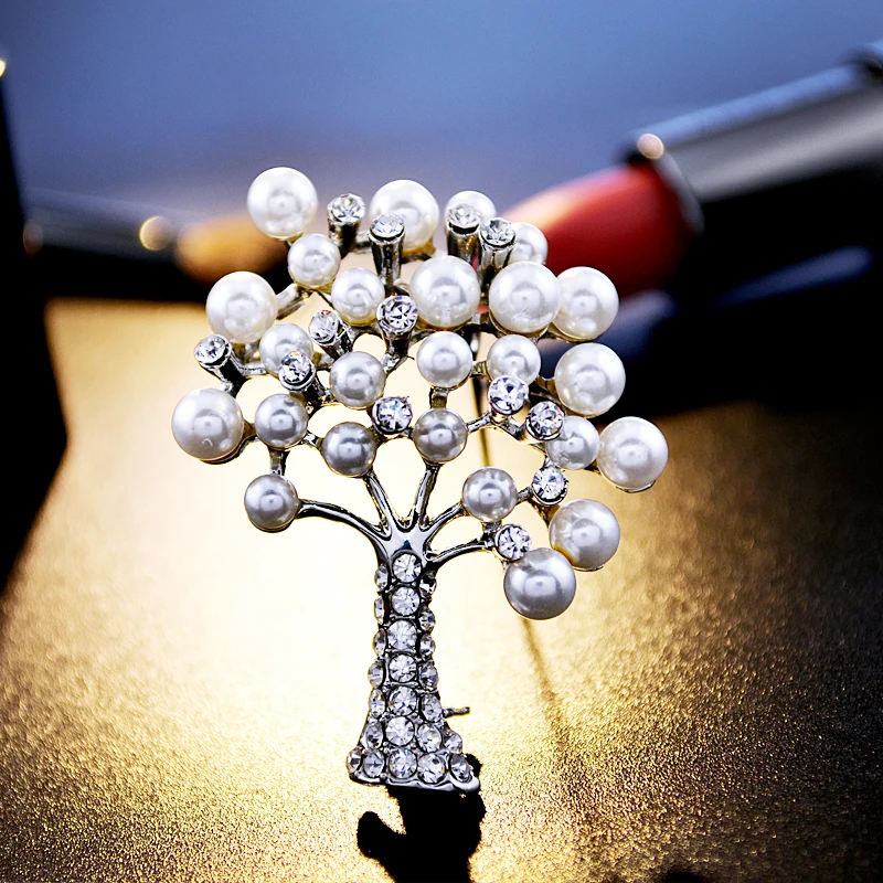 Zhen томоми Высокое качество Симпатичные дерево имитация-жемчужина кристалл