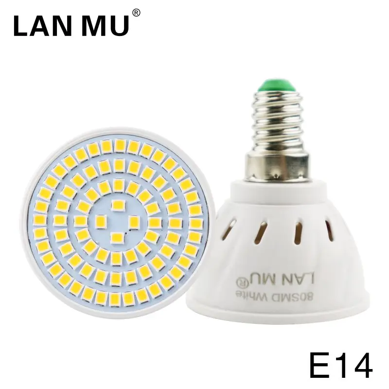 LAN му светодиодный светильник E27 E14 GU10 MR16 110 В 220 свет Lampara лампы Spotlight SMD 2835 48 60 80 Bombillas