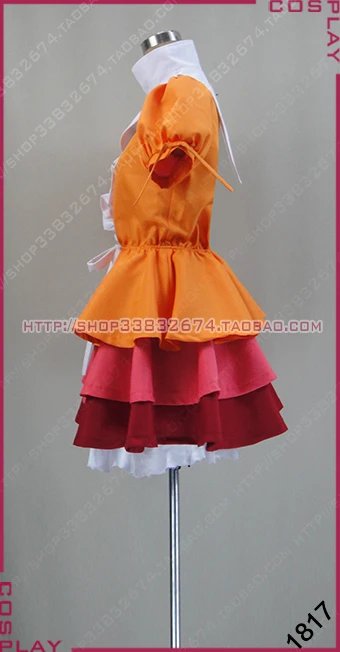 Tsuki Monogatari Ononoki Yotsugi пушистый костюм для косплея платье с головным убором и носками