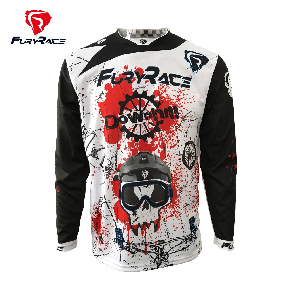 FURY Racing 2017 крутая Мужская спортивная одежда с черепом Джерси для горного