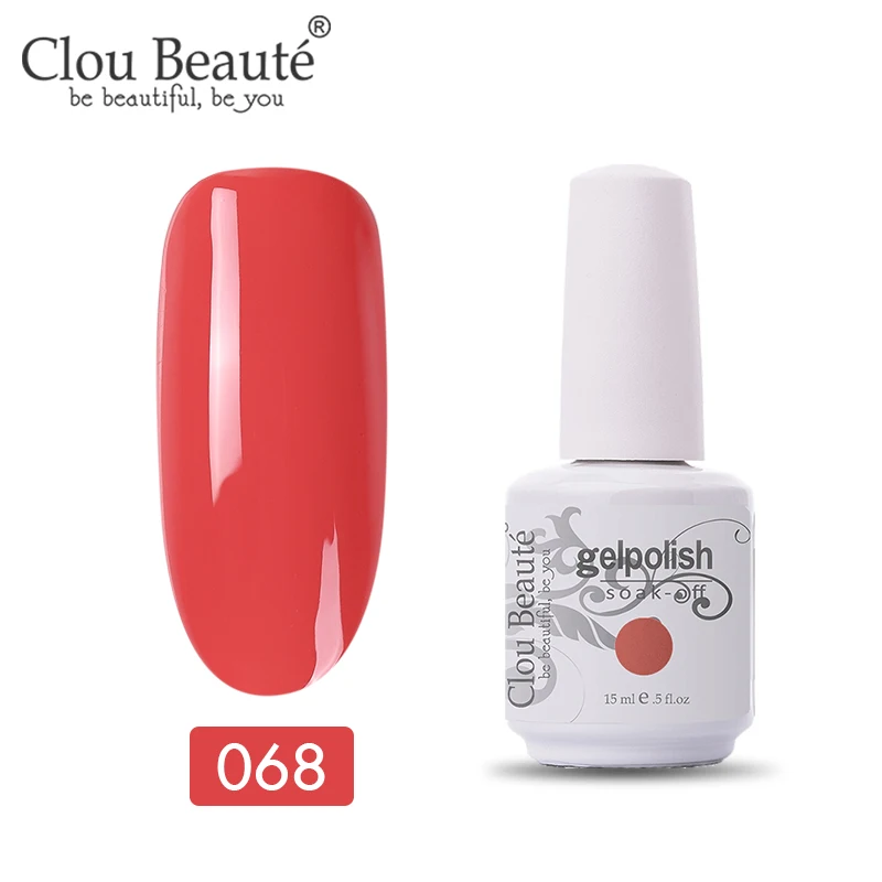 11068 Clou Beaute УФ гель лак для ногтей гель для ногтей Маникюр УФ светодиодный цветной гель Лак Блеск Гель лак для ногтей набор маникюрный гель лак - Цвет: 11068