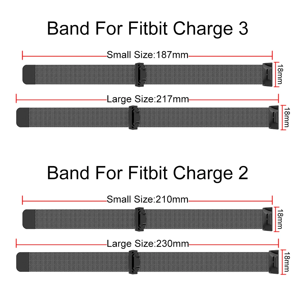 Yuedaer магнитный с миланским плетением петля ремешок для Fitbit Charge 2 металлические браслеты из нержавеющей стали для Fitbit Charge 3 браслета