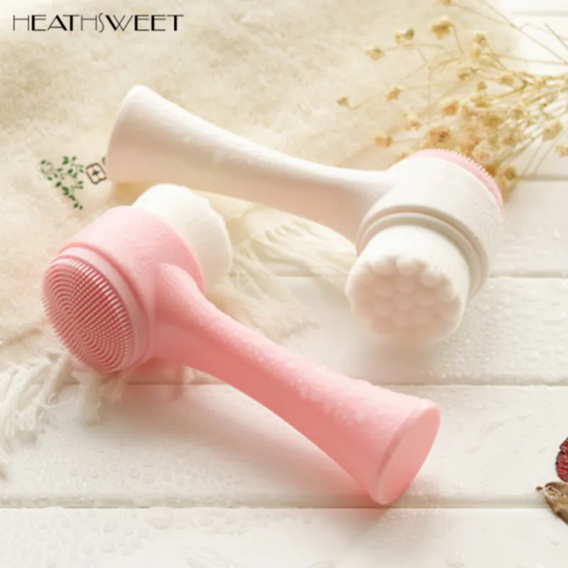 

Healthsweet двухсторонняя многофункциональная силиконовая неэлектрическая Очищающая щетка для лица мягкая волоконная мягкая щетка для головы ...