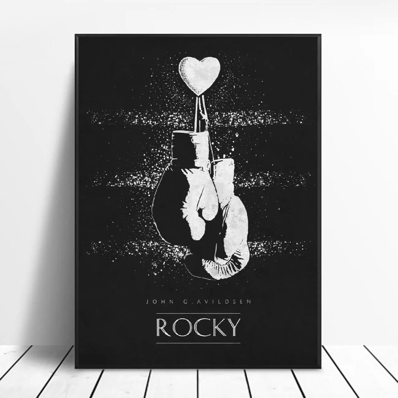 

Классические Постеры из фильма «Рокки», черно-белые, шелковая стена, художественный декор, картина без рамки