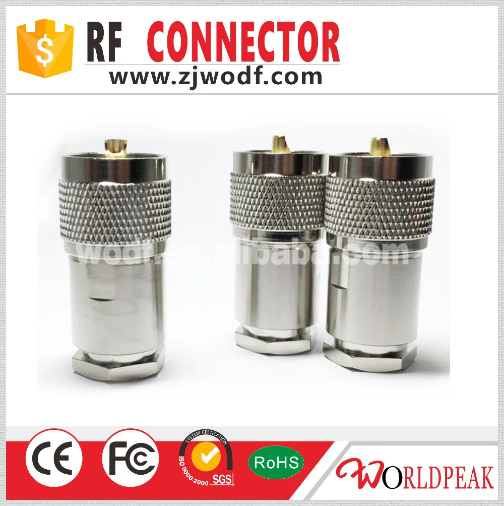 Бесплатная доставка 5 шт. PL259 UHF прямой штекер RG213 RG214 Кабельный разъем |