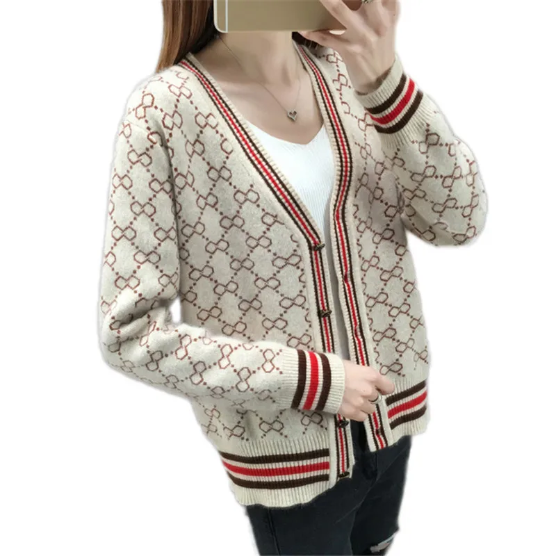 Sweater Cardigan Women 2019 Autumn New V-Neck Single-Breasted Knitwear Spring Loose Coat Long Sleeve Joker Ladies Lj160 |