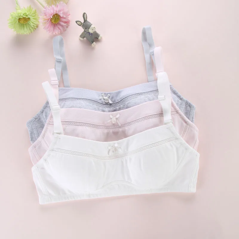 

Young Girls 100% cotton Training Bras With Three Back Hooks