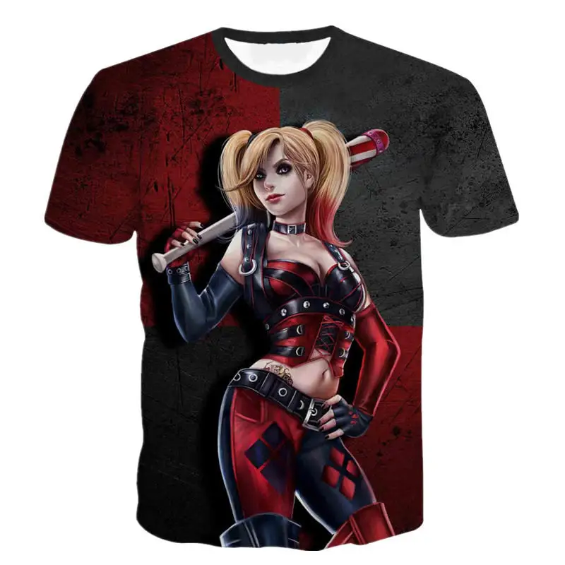 5 Женская игрушечная фигурка Harley Quinn Deadpool футболка Супермен Джокер Отряд Самоубийц Мужская футболка Homme 3D Camiseta футболки хип-хоп футболки одежда - Цвет: 5