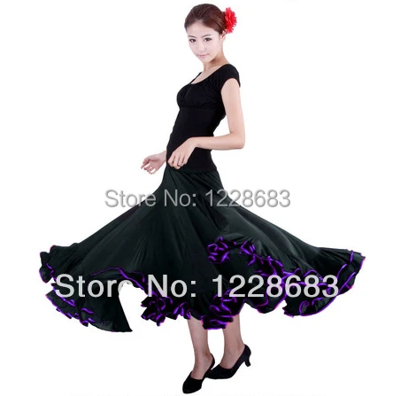 

Women Lady Ballroom Modern Stage Wear Clothes Dress Flamenco Skirt Flamenco Dance Costume