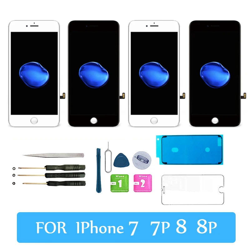 Для iphone 7 7p 8 8p без битых пикселей Высокое качество ЖК дисплей и 3D сенсорный экран