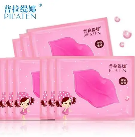 100 шт. PILATEN губ Collagen Crystal Mask глубоко увлажняющий Anti губы морщин полнее Губы уход