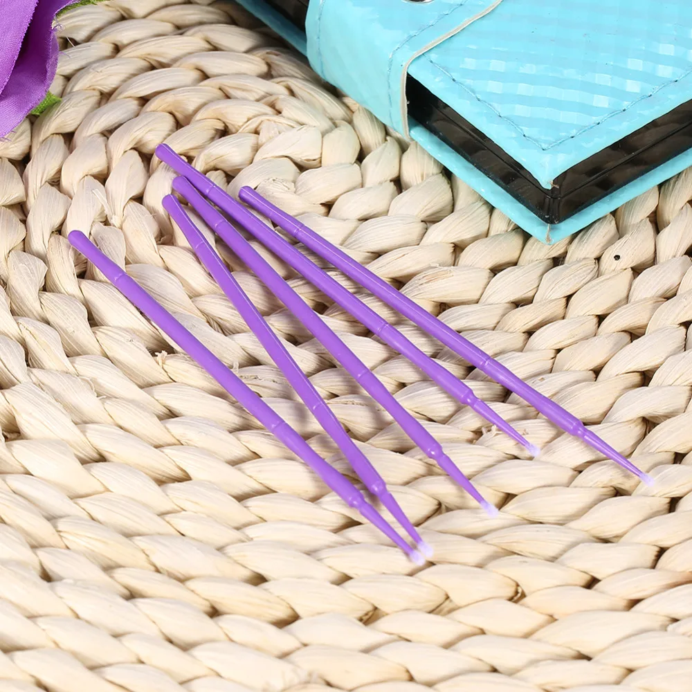 100 шт./компл. 4 вида цветов одноразовые тампоны микро кисти тушь для ресниц