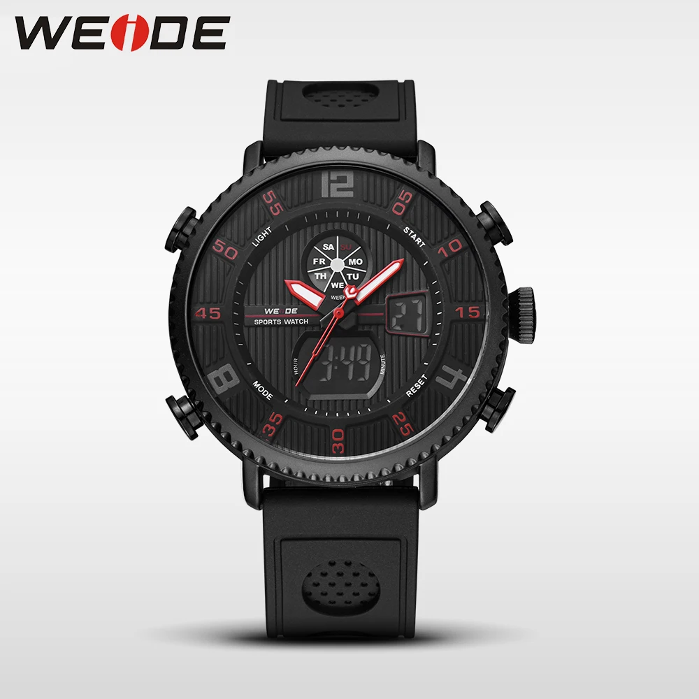 Weide автоматические часы кожаные мужские роскошные спортивные водонепроницаемые