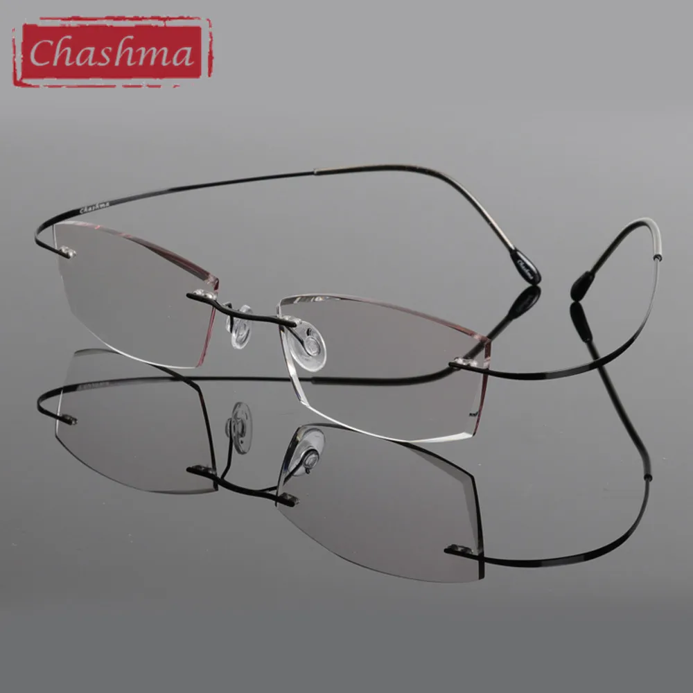 Black with Gray Чашма бренд B титана ультра легкий оттенок стекла мужские стильные очки Frame алмазов отделан цветные линзы мужские очки - Цвет оправы: Black with Gray
