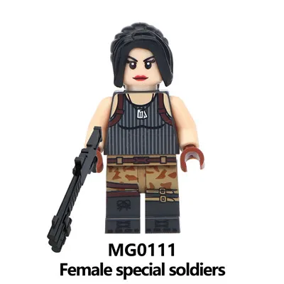 Цвет: желтый Горячая игра Fortnight battle royale Jonesy Male Explorer Fortress night Skull Trooper Kit друзья строительные блоки игрушки - Цвет: Цвет: желтый