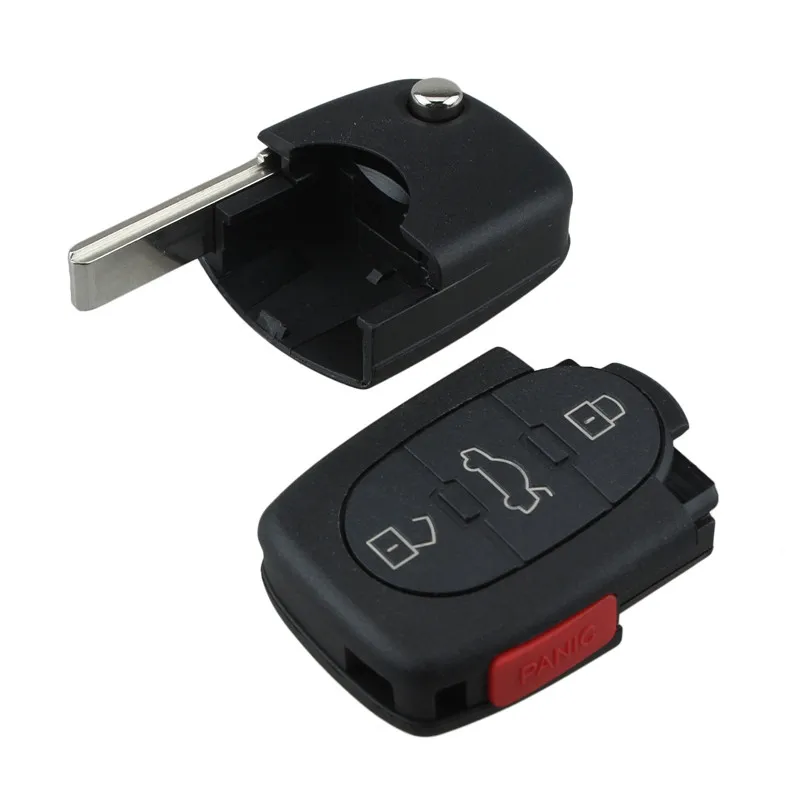 QWMEND 3 + 1 кнопки дистанционного ключа для AUDI A4 S4 A6 A8 TT 1997 1998 1999 2000 2001 2002 2003 2004 2005 4D0837231E