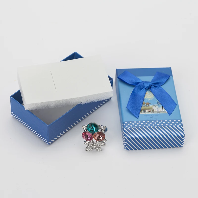 Многоцветная Подарочная коробка для ювелирных изделий 5*8 см набор дисплей 6 шт.