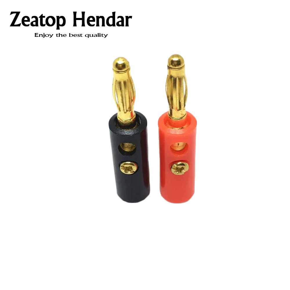 10 шт. позолоченные штекерные разъемы для колонок 4 мм 40 мм|connector plug|connector 4mmconnectors gold