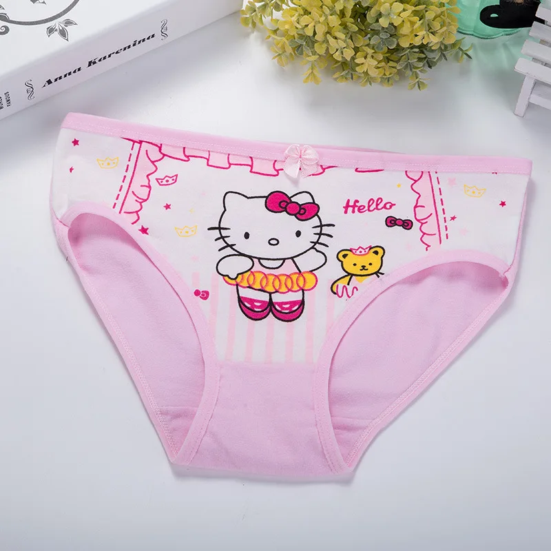 4 шт./лот хлопковое с мультяшным котом дизайнерские детские штаны Нижнее белье
