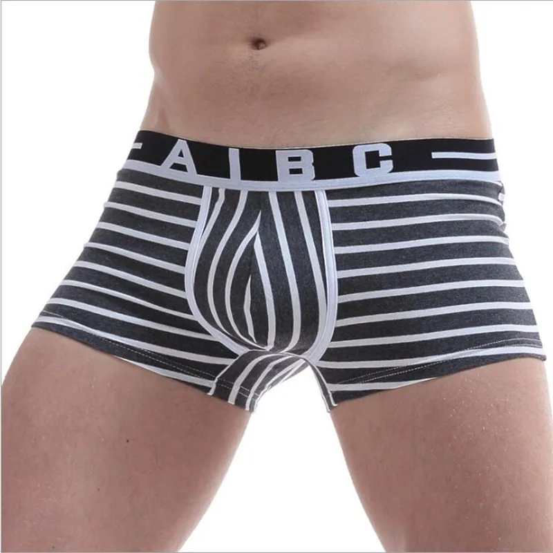 Новинка мужские трусы боксеры aibc сексуальное газовое ультра тонкое дышащее u
