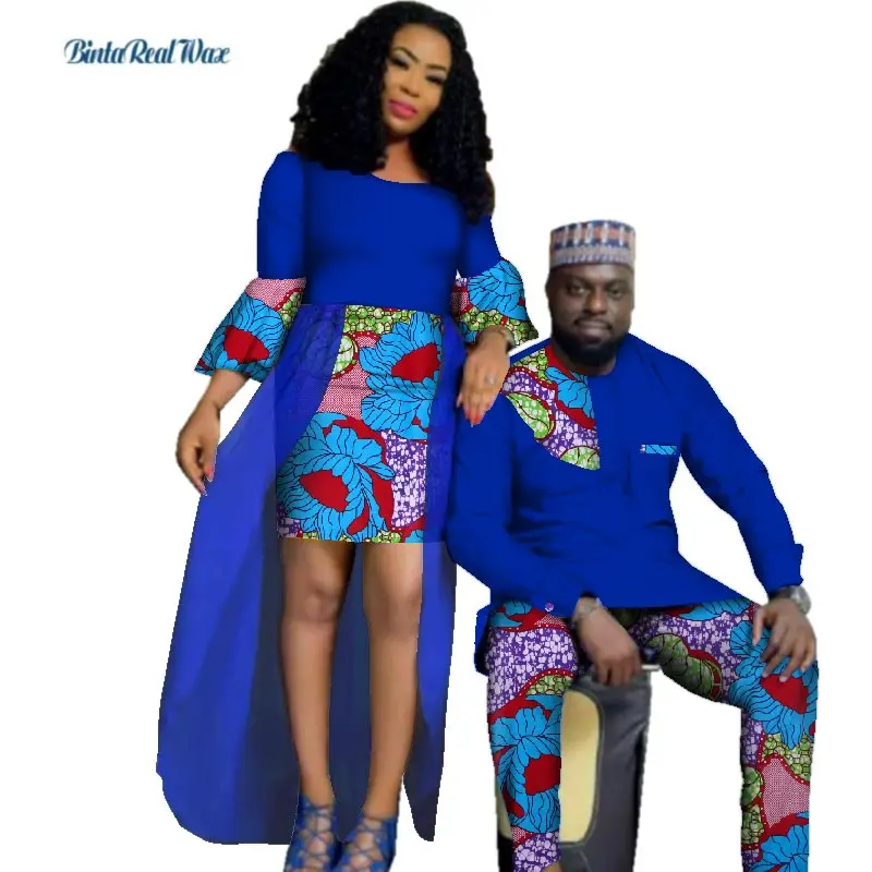 Осенние платья из пряжи с Африканским принтом для женщин базин мужские рубашки и