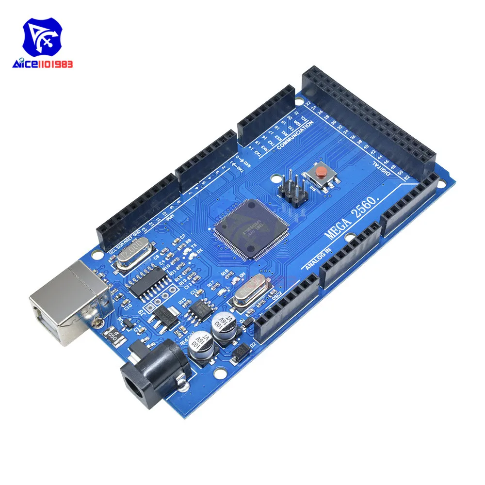 Mega2560 R3 ATmega2560-16AU CH340 макетная плата usb type B для Arduino