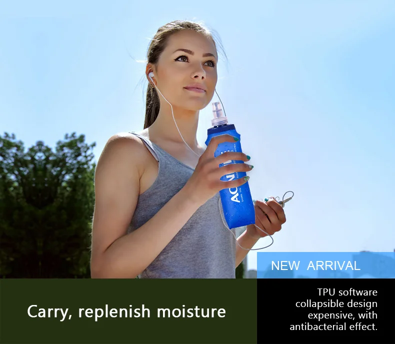 AONIJIE прочный BPA-Free складной мягкий мешок для воды переносной чайник для спорта на открытом воздухе походная бутылка для воды 170 мл 250 мл 500 мл
