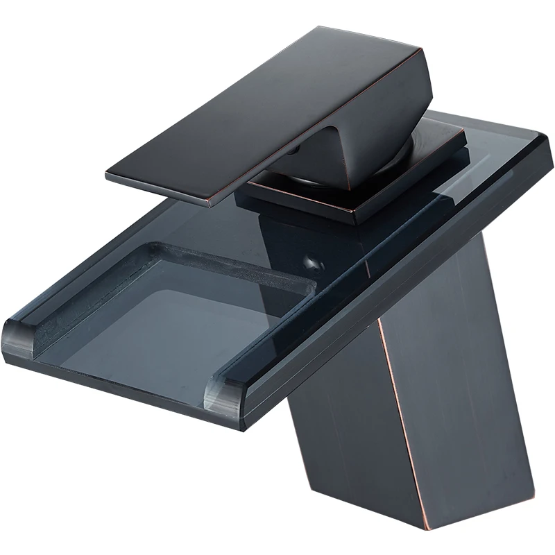 Черный матовый смеситель для раковины популярный и оригинальный с одной ручкой