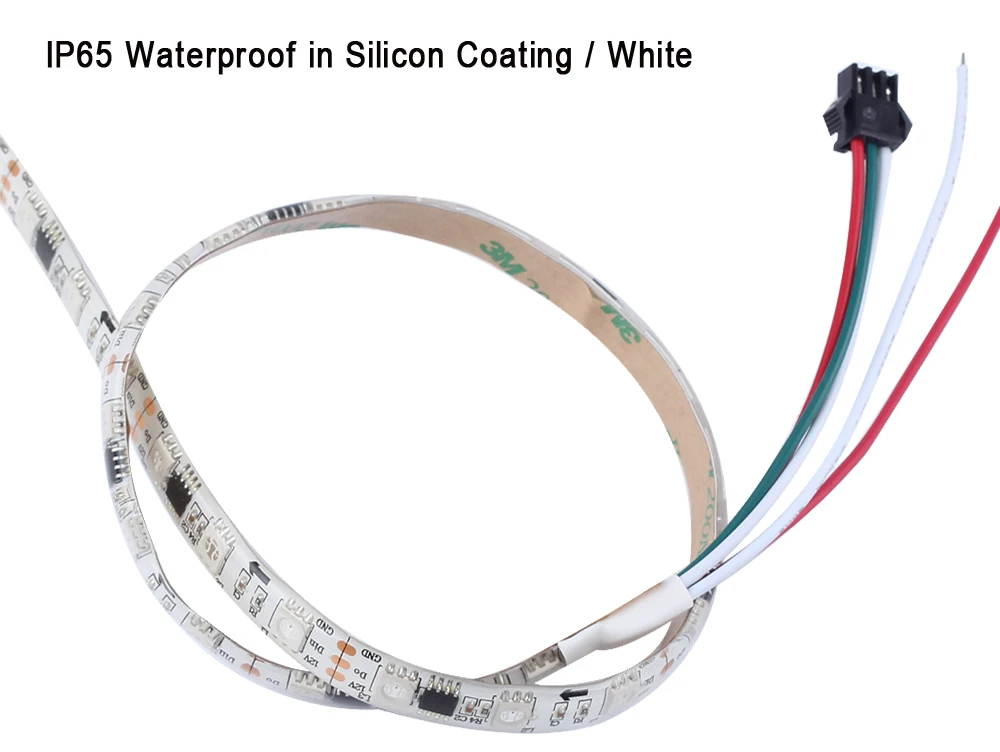 WS2811 пикселей полоса DC12V 5 м адресуемый 30/60 светодиодов/м черный/белый PCB 10/20 пикселей/м светодиодные ленты Водонепроницаемый IP30/IP65/IP67 светильник