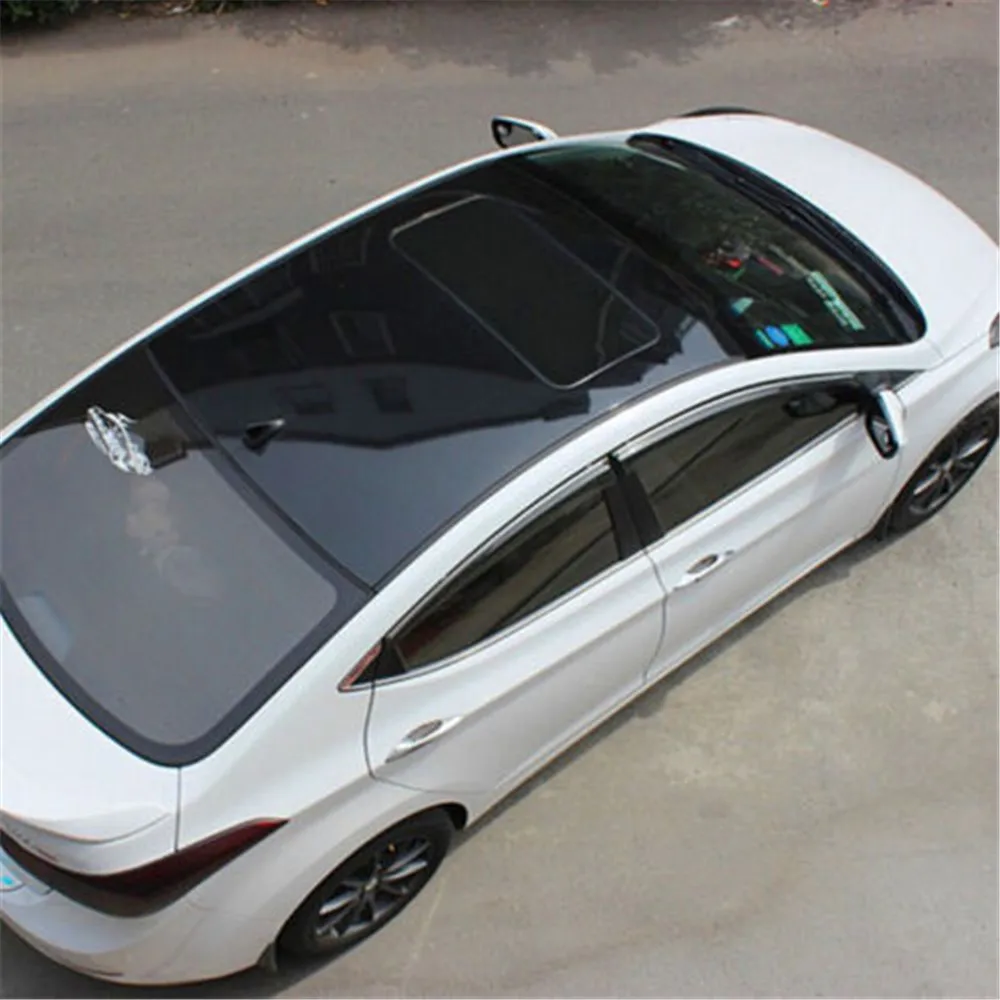 Глянцевая автомобильная пленка без пузырьков черная Автомобильная крыша