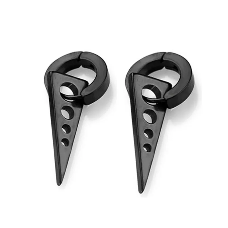YongChang Cool earrings triangle pendant man woman fashion piercing jewelry 1 pair | Украшения и аксессуары