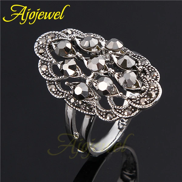 Женские Ретро Кольца Ajojewel Muticolor Crystal Винтажные Ювелирные изделия оптовая продажа