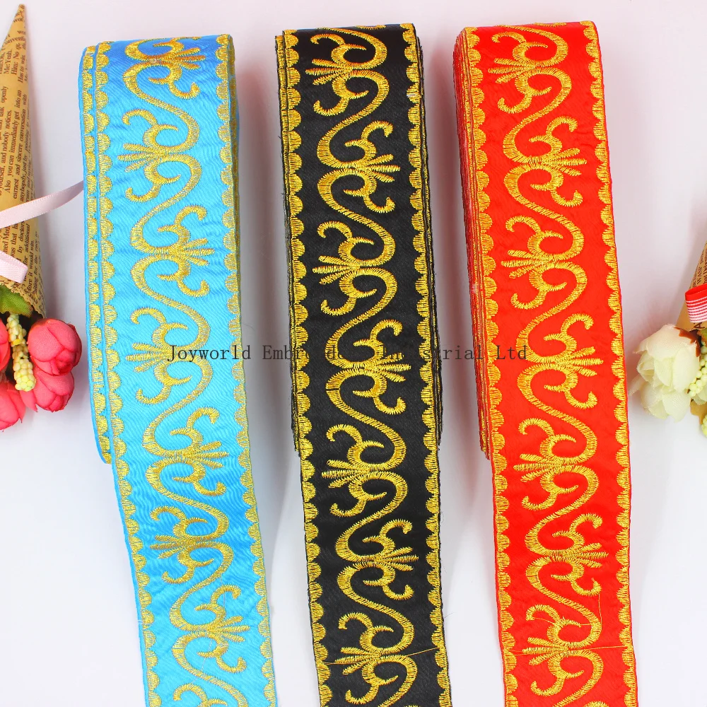 6 ярдов винтажные кружевные костюмы для косплея с золотистой вышивкой и