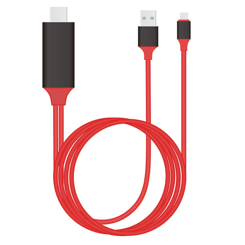 Оптовая продажа 50 шт./лот 2 м HDTV AV кабель переходник для зарядки видео HDMI iPhone iPad