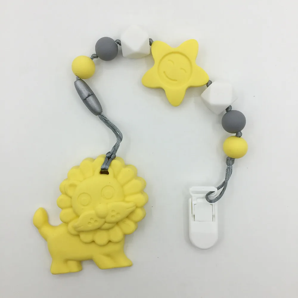 Регулируемый зажим жевательные бусины игрушка для прорезывания зубов детское