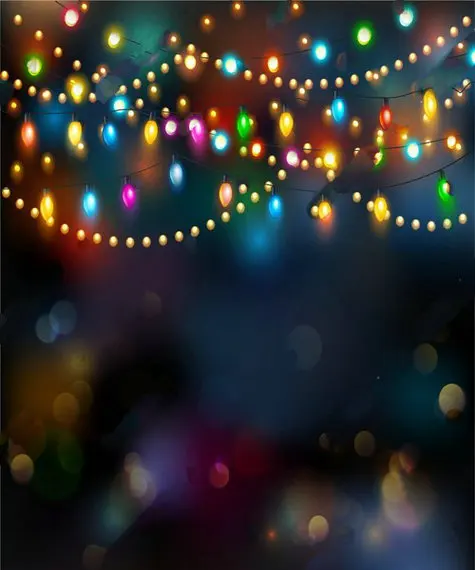 Фоны для фотосъемки с рождественскими гирляндами высокое качество компьютерная