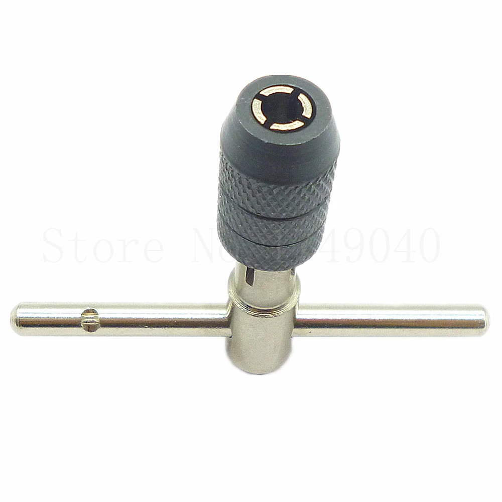 T-Handle Tap Wrench Chuck T Type Adjustable Screw Tapping Hand Tool Capacity M3-M6 1/8&quot-1/4&quot Bar Handle Ratchet | Инструменты