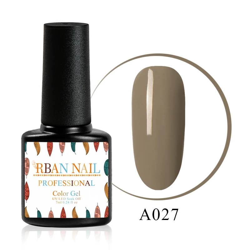 M30027 RBAN NAIL 7 мл чистый Гель-лак для ногтей замачиваемый УФ светодиодный Гель-лак Стойкий черный белый розовый основа для ногтей Гель-лак для маникюра - Цвет: M30027